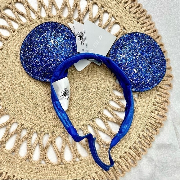 NWT Disney Dreams Come True Blue Glitter Adjustable Youth Ears - Picture 2 of 4